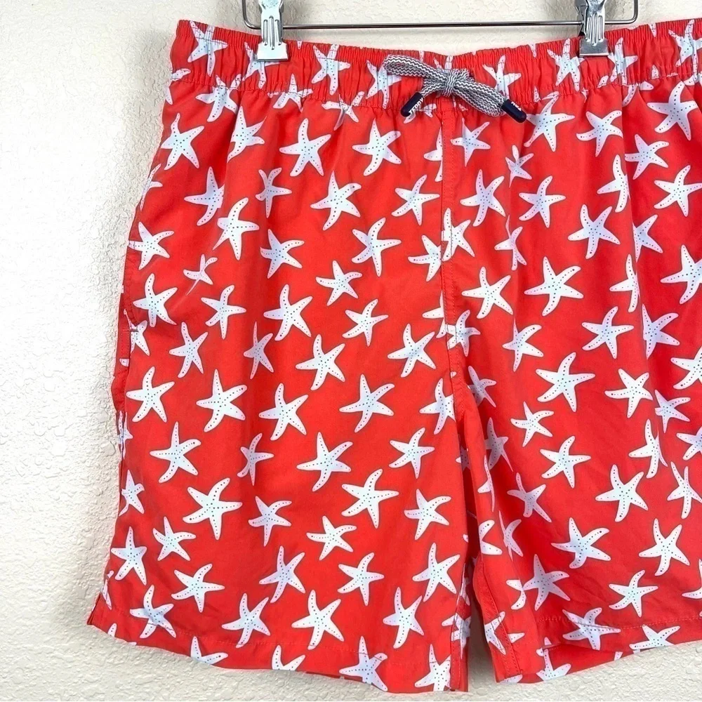Tom & Teddy Rose & Blue Starfish Print Swim Trunks Size‎ XL Men